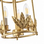 Bailee Vintage Decorative Leaf 3-Light Metal Lantern Pendant Light