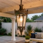 Spencer Vintage French Art Deco Brass Lantern Shell Pendant Light