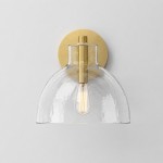 Keen Farmhouse Cooper Recycled Glass Dome Sconce