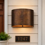 Sharon Industrial Textured Curve Brass Wall Light
