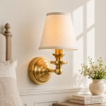 Ashby Vintage Linen Shade Wall Light