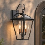 Douglas Industrial Black Metal Lantern Wall Sconce