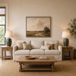 Adrian Modern Farmhouse Ceramic Linen Textured Ball Table Light