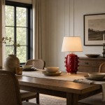 Adrian Modern Farmhouse Ceramic Linen Textured Ball Table Light