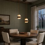 Sienna Wabi Sabi Wood and Alabaster Layered Pendant Light