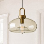 Mynorix Transparent Bowl Shaped Glass Pendant Light