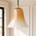 Audrey Modern Gold Accent White Fabric Cone Pendant Light