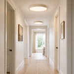 Veyran Minimalist Travertine Round LED Flush Mount Ceiling Light