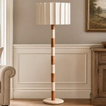 Eadweard Modern Cone White Linen Floor Lamp