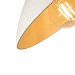 Lenora Vintage Ceramic Brass Cone Pendant Light