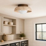 Arthur Modern Travertine Round Semi Globe Ceiling Light