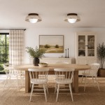 Arthur Modern Travertine Round Semi Globe Ceiling Light