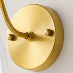 Alaric French Brass And Glass Wall Sconce
