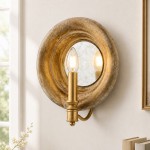 Dominic Vintage Metal Leaf Candle Style Wall Light