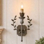 Alaric French Brass And Glass Wall Sconce