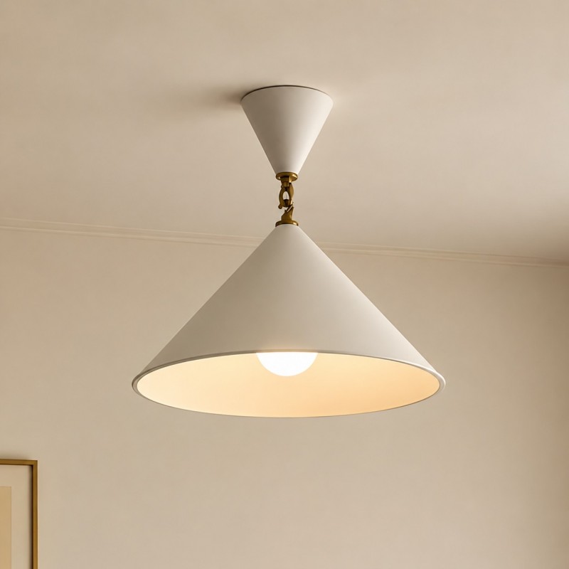 Aurelia Minimalist Plaster Cone Pendant Light