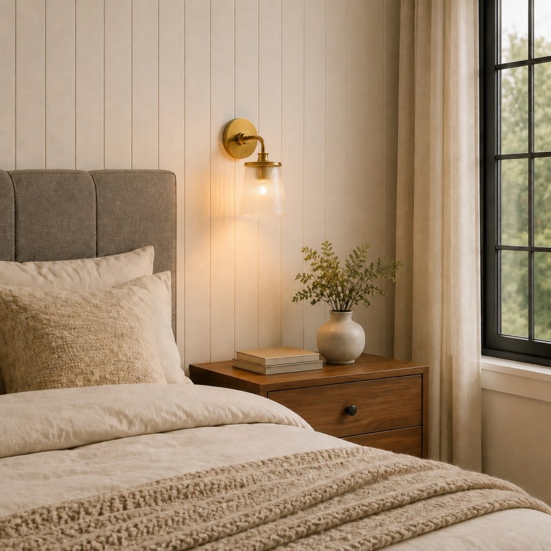 Margot Farmhouse Ribbed Glass 1/2/3 Lights Vanity Wall Sconce