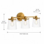 Margot Farmhouse Ribbed Glass 1/2/3 Lights Vanity Wall Sconce