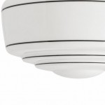 Quinlix Mid-Century Modern Milk Striped Glass Ceiling Lamp