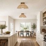 Allyson Farmhouse Rattan Flush Mount Ceiling Light