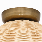 Allyson Farmhouse Rattan Flush Mount Ceiling Light