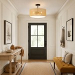 Zaylen Farmhouse Rattan Semi Flush Mount Ceiling Light