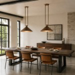 Serenoa Retro Double-Rod Metal Cone Pendant Light