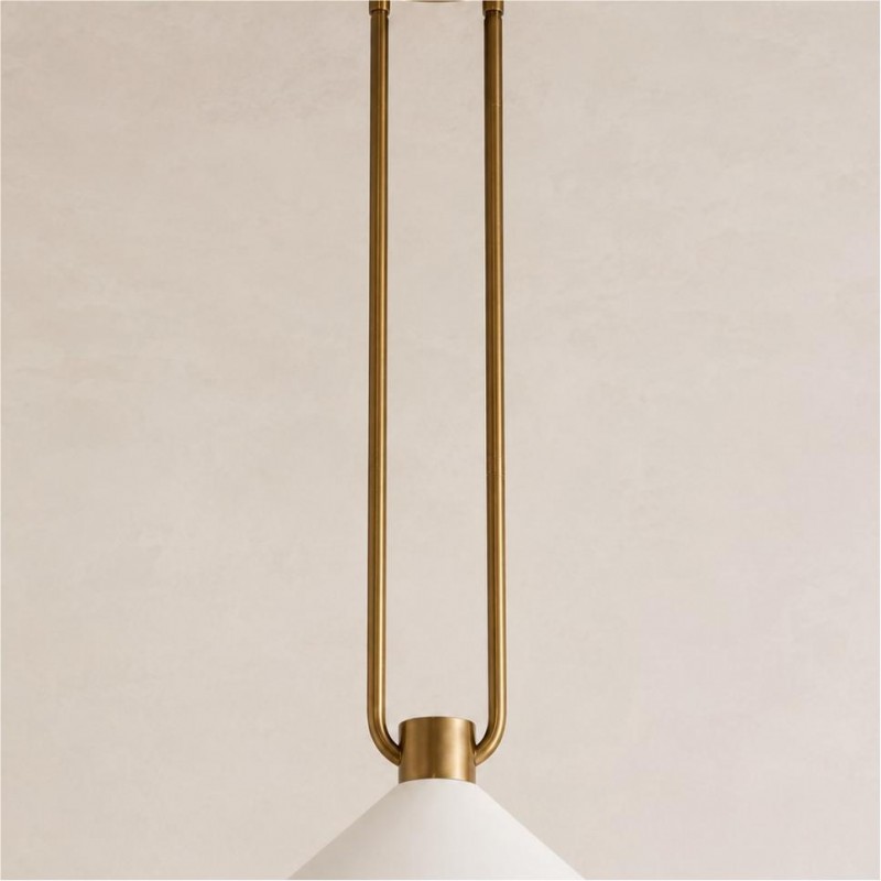 Serenoa Retro Double-Rod Metal Cone Pendant Light