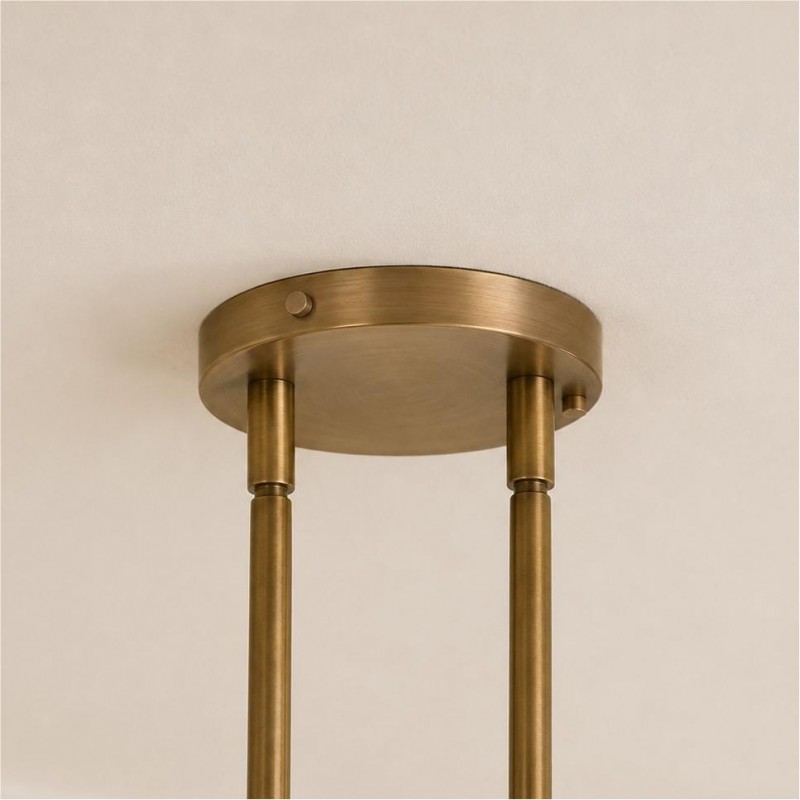 Serenoa Retro Double-Rod Metal Cone Pendant Light