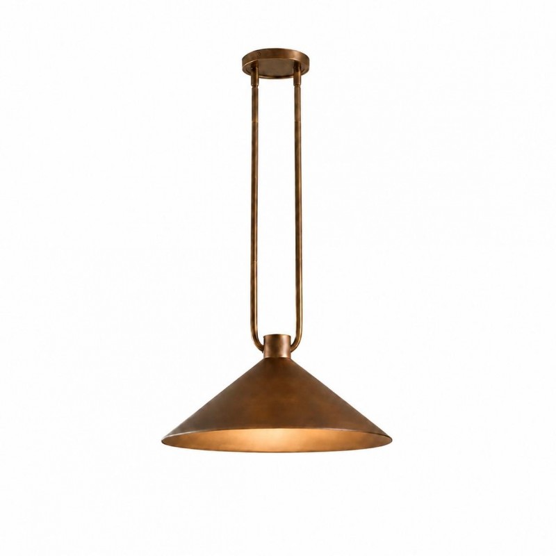 Serenoa Retro Double-Rod Metal Cone Pendant Light