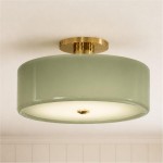 Aura Modern Porcelain Flush Mount Ceiling Light