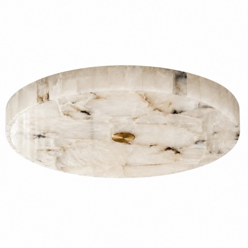 Colette Modern LED Round Alabaster Ceiling Light
