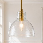 Yates Industrial Clear Glass Pendant Light