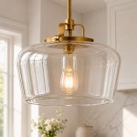 Xavier Modern Glossy Ceramic Drum Pendant Light