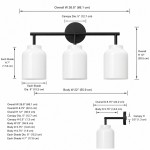 Drilon Modern 3-Light Milk Glass Bathroom Sconce