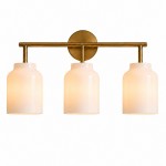 Drilon Modern 3-Light Milk Glass Bathroom Sconce