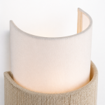 Corin Scandinavian Linen Cylinder Wall Sconce