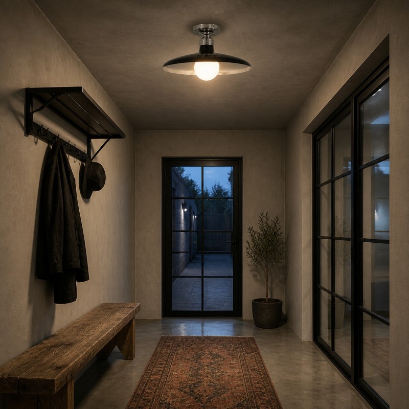Dulcinea Farmhouse Metal Flush Mount Ceiling Light