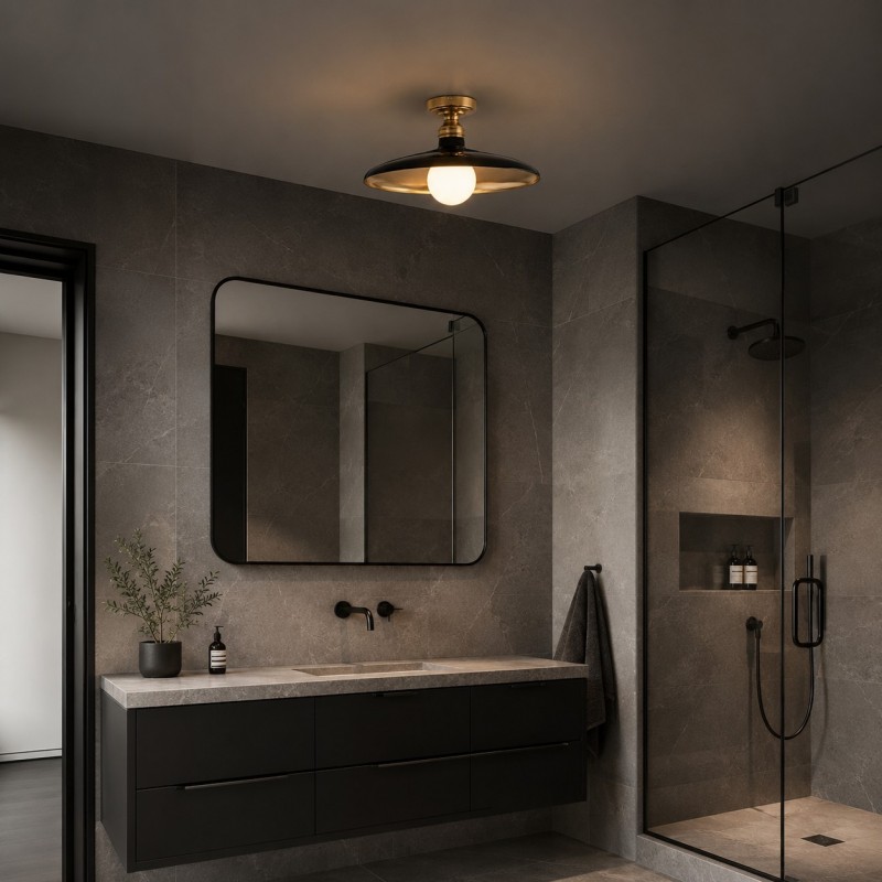 Dulcinea Farmhouse Metal Flush Mount Ceiling Light
