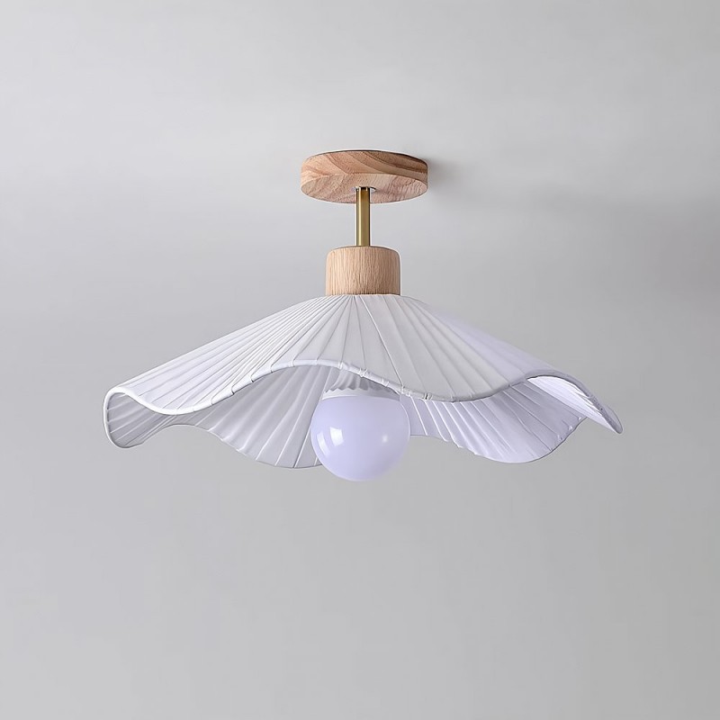 Celenor Modern Flower Fabric Semi Flush Mount Ceiling Light