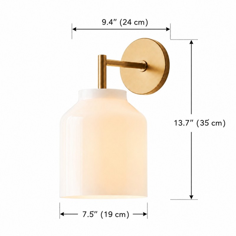 Drilon Nordic Minimalist Morandi Matte Metal Wall Sconce