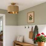 Jovani Farmhous Fluted Resin Drum Ceiling Light