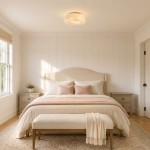 Nymirra Modern Ribbed Glass Flush Mount Ceiling Light