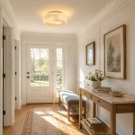 Nymirra Modern Ribbed Glass Flush Mount Ceiling Light