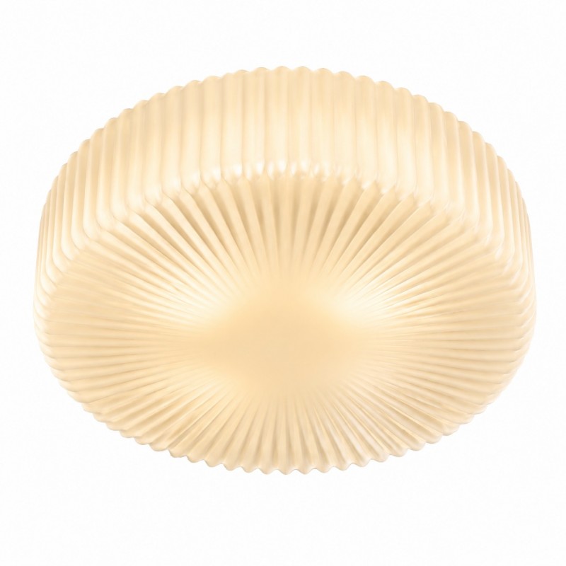 Nymirra Modern Ribbed Glass Flush Mount Ceiling Light