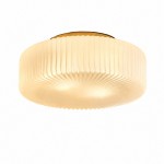 Nymirra Modern Ribbed Glass Flush Mount Ceiling Light