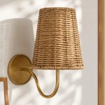 Joel Retro Brass Shell Shade Wall Sconce