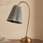 Eames Vintage Hand-Inlaid Natural Shell Mosaic Table Lamp