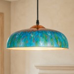 Drilon Modern Brass Rod Glass Shade Pendant Light