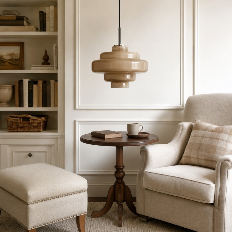 Yves Vintage Tiered Glass Pendant Light